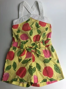 Gymboree Apple Girls Size 4 Jumper Shorts Romper Yellow Adorable NEW NWT - Picture 1 of 6
