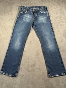 MAVI Jeans Mens 30x32 Blue Hunter Slim Boot Fit Button Fly Low Rise Premium Deni - Picture 1 of 13