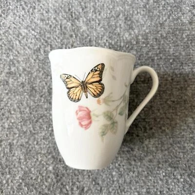Taza de té floral libélula mariposa monarca Lenox taza de café 12 oz vajilla Foto 1 de 4