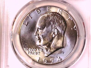 1974 D Eisenhower Dollar PCGS MS 65 40919294 - Picture 1 of 3
