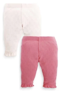 ВNWT NEXT Girls Trousers & Shorts • Pink Leggings 2pk • 100% cotton • 1 Month - Bild 1 von 3