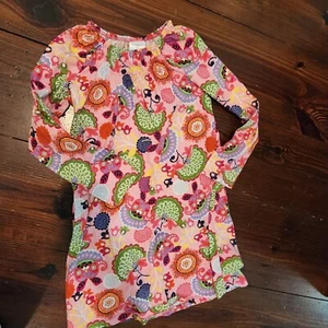 Hanna Andersson Floral Paisley Dress Girls Size 150 12 Long Sleeves - Picture 1 of 2