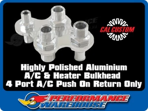 Mamparo de aire acondicionado y calentador de aluminio pulido personalizado de 4 puertos con 1 accesorio push on - Imagen 1 de 2