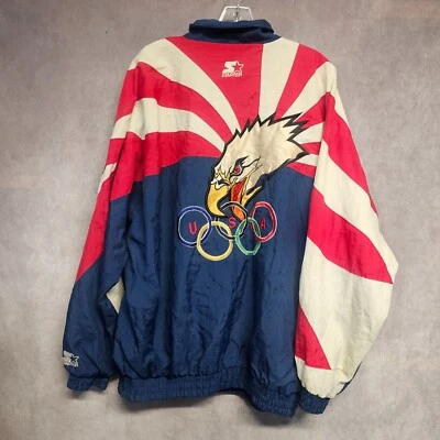 Vintage Starter 1996 Olympic Games Screaming Eagle Burst Windbreaker Jacket XL - Image 1 of 4