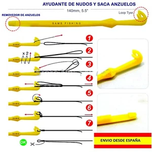 PESCA ANZUELOS AYUDANTE DE NUDOS FIJACI�N MAR RIOS LAGOS CEBOS CARNADAS SEDAL - Imagen 1 de 1