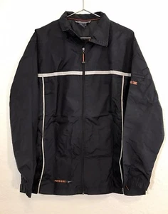 Vintage 90s NIKE Windbreaker Track Jacket Dark Blue & Silver Lines Size Large - Picture 1 of 6