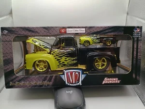 M2 Machines 1956 Ford F-100 Truck Piggyback Ground Pounders Chase - Picture 1 of 4