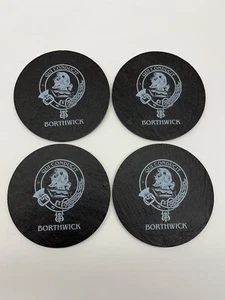 Clan Schieferuntersetzer - Set Von 4 - Clan Borthwick - Picture 1 of 1