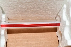 NUEVO Vidrio Tubular Transparente Línea Roja 5/8"" x 12"" - Imagen 1 de 4