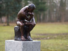 Bronzefigur der Denker groß Gartenfigur Wohndekoration Skulptur - 61x61x51