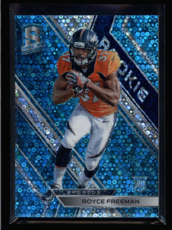 ROYCE FREEMAN 2018 PANINI SPECTRA #141 ROOKIE NEON BLUE PRIZM #11/75 AZ5128 - Image 1 of 1