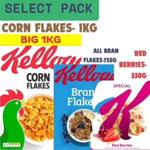 Kellogg's Breakfast Cereal Corn Flakes Special K Red Berries Cereal & Bran Flake - Picture 1 of 42