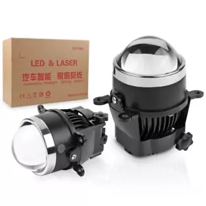 2x 3.0" Bi LED Proyector de Niebla Lente Haz Alto/Lo Retrofit Lámpara de Luz Antiniebla 6000K Blanco - Imagen 1 de 14