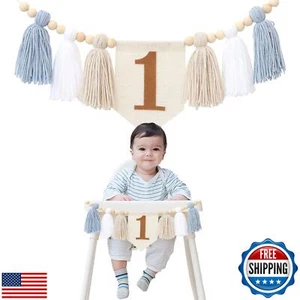 Handmade Boho 1st Birthday High Chair Banner Party Decoration For Girl Baby S - Picture 1 of 5