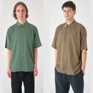 Cleptomanicx HAUT S/S Facile Homme Décontractée Lyocell Garment Dyed Manches - Picture 1 of 27