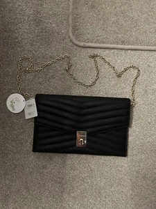 New Look Umhängetasche/Clutch schwarz gesteppt - Bild 1 von 4