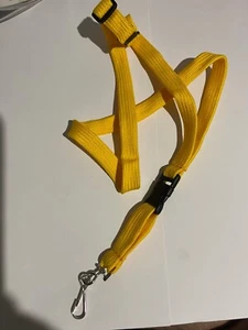 Lanyard Strap Standard in Yellow with 1cm Poly chain & breakaway swivel clip - Picture 1 of 1