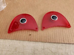 1957 Chevy Blue Dot Tail Light Lenses Pair - Picture 1 of 9