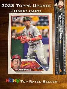🔥 Jumbo Topps 2023 Us212 Nolan Gorman St Louis Cardinals Rookie Debut 8”x6” - Picture 1 of 3