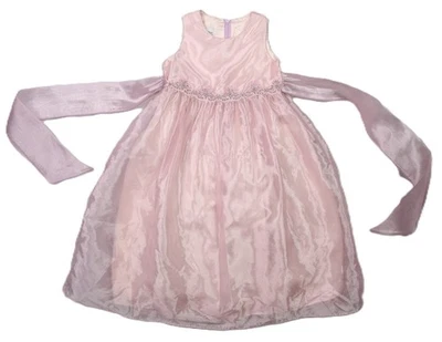 VTG Scott McClintock USA Girls 6X 6 Taffeta Formal Princess Royal Dress Pink - Image 1 of 4