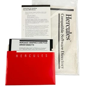Hercules Graphics Card Plus Driver Diskette 1987 5.25" Software Vintage - Picture 1 of 7