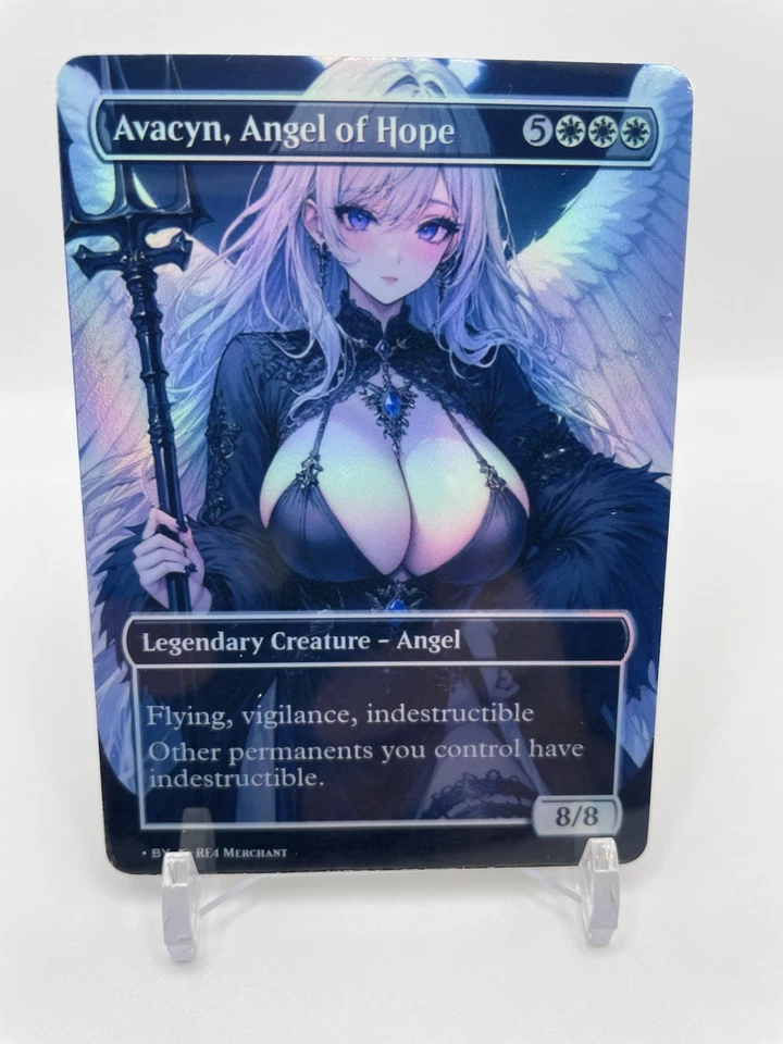 Avacyn Angel Of Hope Foil Borderless Playtest Card MTG EDH Commander V1 - Image 1 of 2
