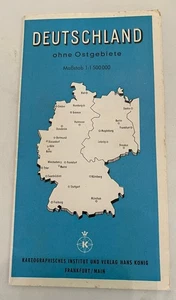 West Germany Highway Roadway Map Hans Konig Cartographic Institute  - Picture 1 of 5