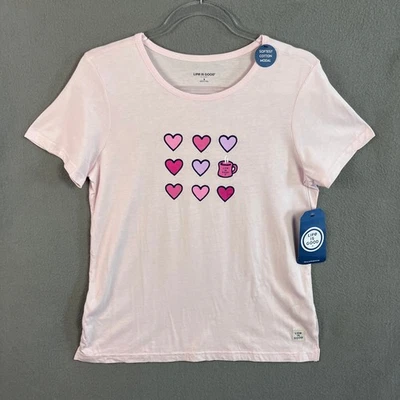 Life Is Good Women's Soft Sleep Tee Shirt Size S Pink NWT - Image 1 of 4