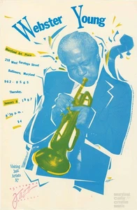 PÓSTER ORIGINAL WEBSTER YOUNG PARA UNA ACTUACIÓN EN MARYLAND ART PLACE #159937 - Imagen 1 de 1