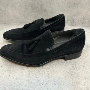 Moreschi Men’s Newport Suede Black Tassel Loafers Slip On Shoes Size 7.5 US - Picture 1 of 6