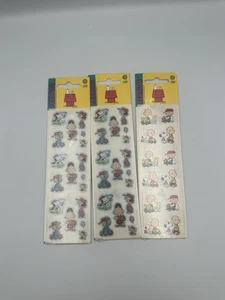 Vintage Peanuts Snoopy & Charlie Brown Stickers Lot of 3 Sheets Sealed NOS  - Picture 1 of 6