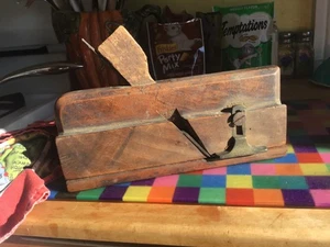 Anfang 1800 a.W. Drisko ANTIKER MASSIVHOLZ FORMHOBEL MIT VERSTELLBARER SCHIENE - Bild 1 von 12