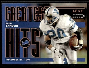 L44,637 - 1998 Leaf Rookies and Stars Greatest Hits #16 Barry Sanders /2500 - Picture 1 of 2