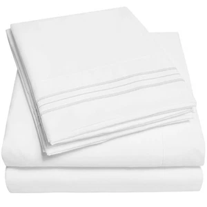 1500 Supreme Collection Queen Sheet Sets White - Luxury Hotel Bed Sheets and ... - Picture 1 of 8
