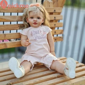 Bambola Reborn 26 pollici dipinta bambino adorabile rifinita panno bambino corpo regalo - Foto 1 di 2