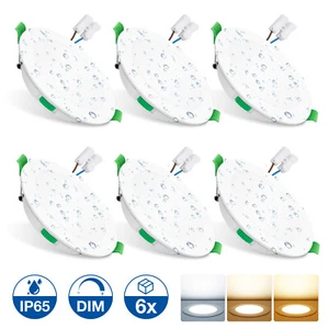 6PACK IP65 LED Recessed Ceiling Light 3CCT Dimmable Ultra Slim 5W/7W Spot Light - Picture 1 of 30
