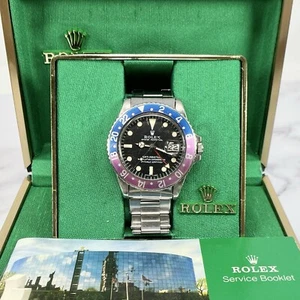 Rolex Gmt Master Mark 1 Long E Dial Vintage 1960s 1969 Fuchsia Bezel BOX Watch - Picture 1 of 15