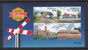 2013 Historic Railway Stations Imperf. M/sheet. Limited-Edition 300. MUH &Rare. - Picture 1 of 1