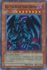 Yugioh - Red Eyes Black Metal Dragon - Super Rare NM - Free Holographic Card