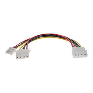 InLine® Strom Y-Kabel intern, 1x 5,25" an 1x 3,5" + 1x 5,25", 0,20m - Bild 1 von 1