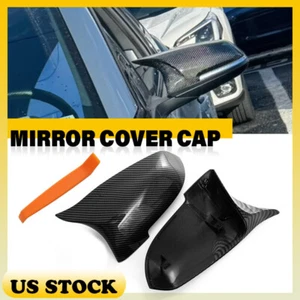 Carbon ABS Rearview Mirrors Cover Cap Fit for BMW F10 F11 F18 F06 F12 2014-2018 - Picture 1 of 14