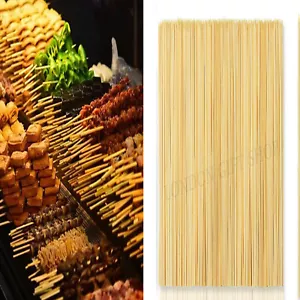 Bamboo Skewers Sticks For BBQ Kebab Fruit Wooden Sticks 31cm Extra Long UK - Picture 1 of 4