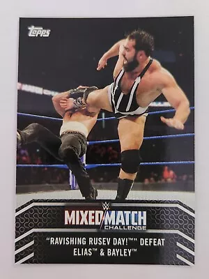 2018 Topps WWE Women's Division MIXED MATCH #MM-17 RUSEV DEF. ELIAS & BAYLEY - Image 1 of 2
