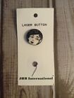 JHB Card of One Button - GIBSON GIRL - Laser Cut Polyester -Black & White - BBB