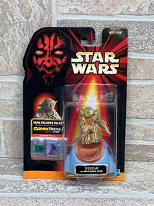 Star Wars Episode 1 Yoda w/ Jedi Council Chair Figure CommTech Chip 1998 Hasbro - Picture 1 of 6