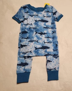 NWT Old Navy Shark Print Pajamas PJs 2PC 2T Toddler Boy - Picture 1 of 1
