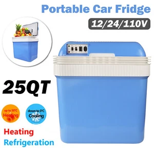 25QT 24L Car Portable Fridge Freezer Cooler Camping Home Refrigerator 12/24/110V - Picture 1 of 13