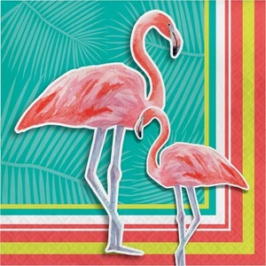 FLAMINGO LUNCH NAPKINS PARTY TABLE DECORATION HAWAIIAN LUAU ALICE IN WONDERLAND - Picture 1 of 1