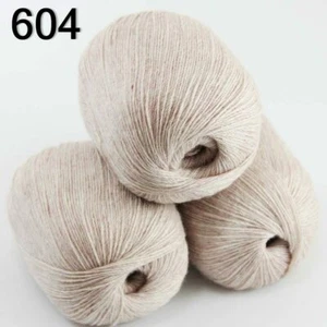 Sale 3BallsX50g Super Soft Warm Cashmere Wool Hand Scarves Crochet Knit Yarn 04 - Picture 1 of 11