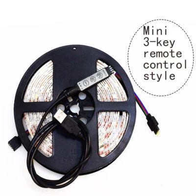 1-5M 5050 RGB LED Lichtstreifen Farb Verändernd Klebeband Mit Fernbedient Heim - Bild 1 von 4